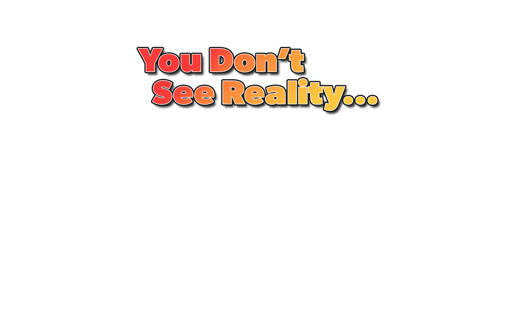 You Don't See Reality